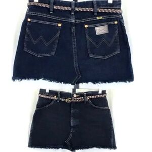 Wrangler Upcycled Vintage Denim Mini Skirt Sz 8